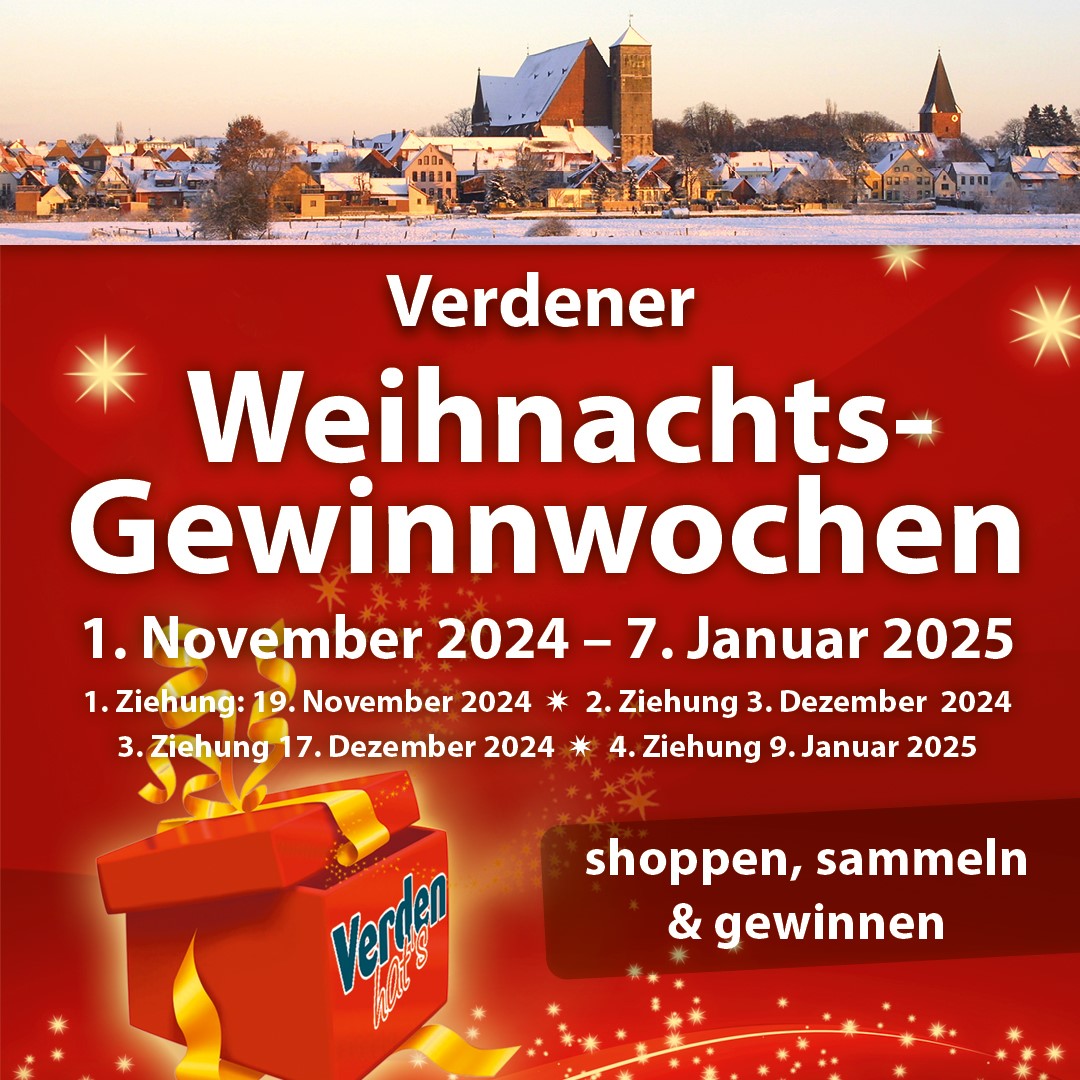 Verdener Weihnachts-Gewinnwochen vom 1. November 2024 bis 7. Januar 2025